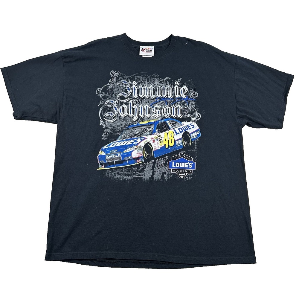Chase Authentics Jimmie Johnson Shirt Mens 2xl NASCAR Double Sided Graphic Y2K